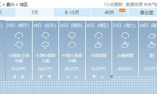 嘉兴十五天天气预报查询_嘉兴十五天天气预报查询l