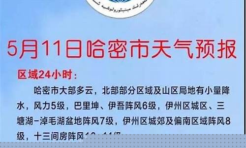哈密天气预警_哈密天气